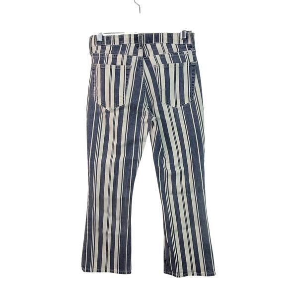 Lucky Brand Bridgette Mini Boot Blue White Striped Jeans Pants 25 - Picture 3 of 7